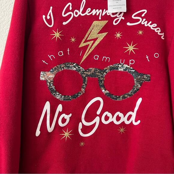 Harry Potter I Solemnly Swear That I Am Up To No Good sequin red sweatshirt - Picture 3 of 5